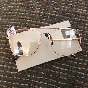 Urban outfitters rose gold reading aviators
